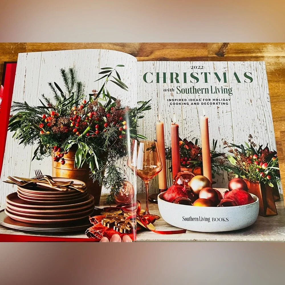 Christmas with Southern Living Book Set –1985 & 2022 Editions In New Condition